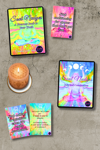 Soul Nudges Daily Ritual Oracle & Affirmation Cards - Anxiety & Self-Love Digital Deck